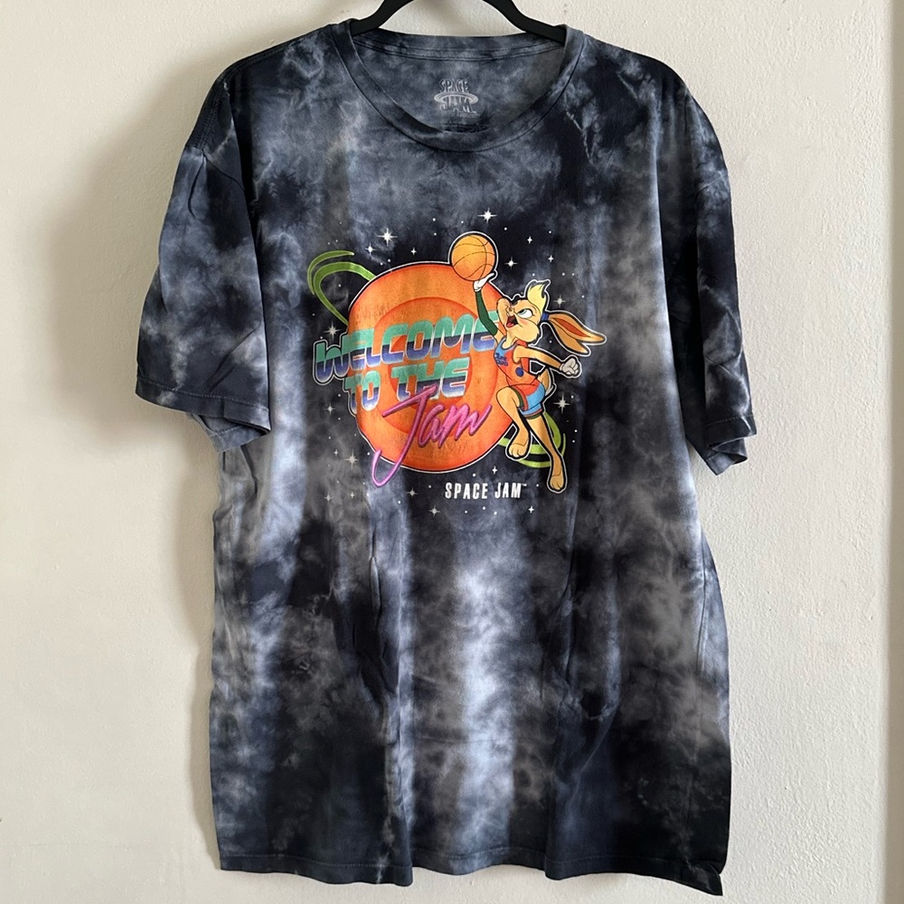 Space Jam Tie Dye Grey T Shirt Size Large